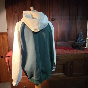 Green and Cream Men's Hoodie